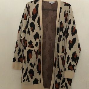 Baileys Blossoms Open Cardigan Womens Size XS/S Sweater Pockets
